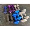 Image 2 : Lot of assorted dumbbells 11 pieces with 5 sets