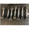 Image 1 : Lot of Hex rubber dumbbells 7 x 3lbs