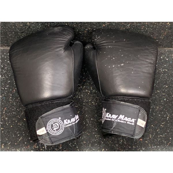 Set of Black Krav Maga 12 Oz Boxing gloves