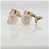 Image 4 : 14K Yellow Gold Dolphin Sahped Earrings (~weight 0.46g), Made in Canada, Appraised Retail $150