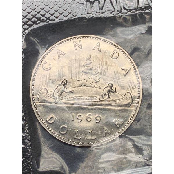 Royal Canadian Mint 1969 Canoe $1.00 Sealed Coin