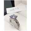 Image 3 : Ladies 1.1 Carat Amethyst Solitaire Silver engagement ring size 7.5