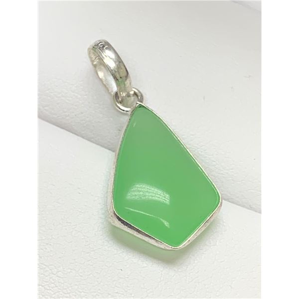 Jade Stone Pendant set in .925 Silver