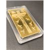 Image 3 : The Ten Commandments .999 Fine gold CLAD (plated) cased commemorative wafer bar one troy ounce