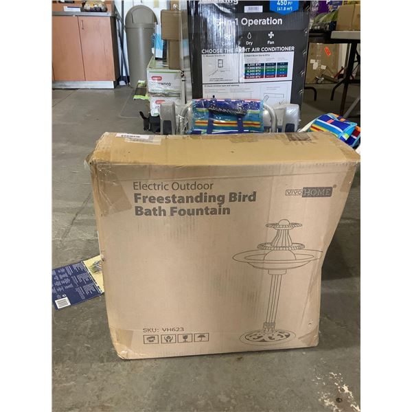 Vivo Home Electric Outdoor Freestanding Bird Bath Fountain