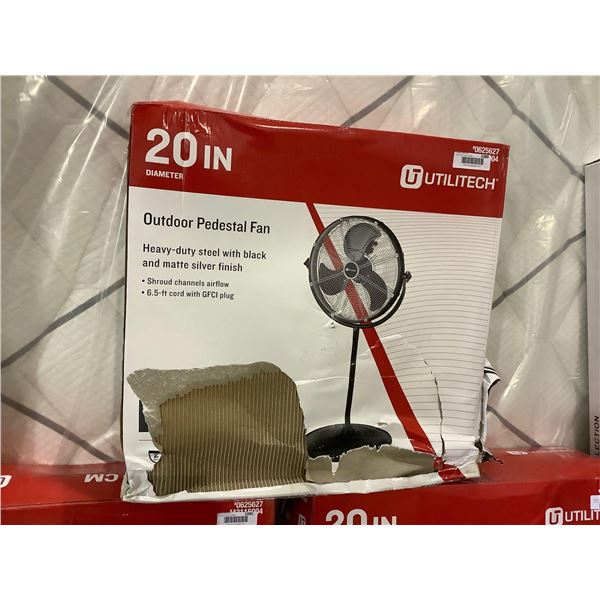 Utilitech 20in Heavy Duty Steel Outdoor Pedestal Fan