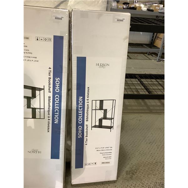 Soho Collection 4-Tier Bookshelf (31.5in x 11.8in x 44.5in)