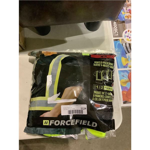 Forcefield Men's 3-Pack Short Sleeve V-Neck T-Shirts - Medium