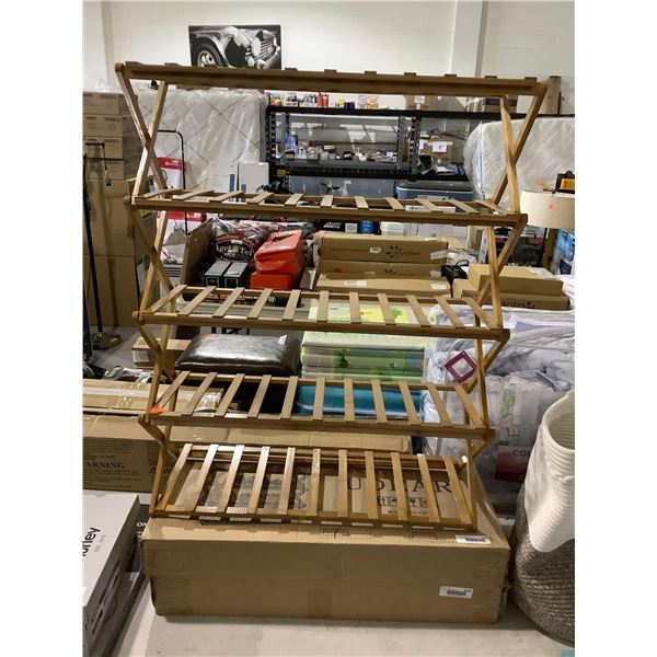 Udear Bamboo 5-Tier Shoe Rack