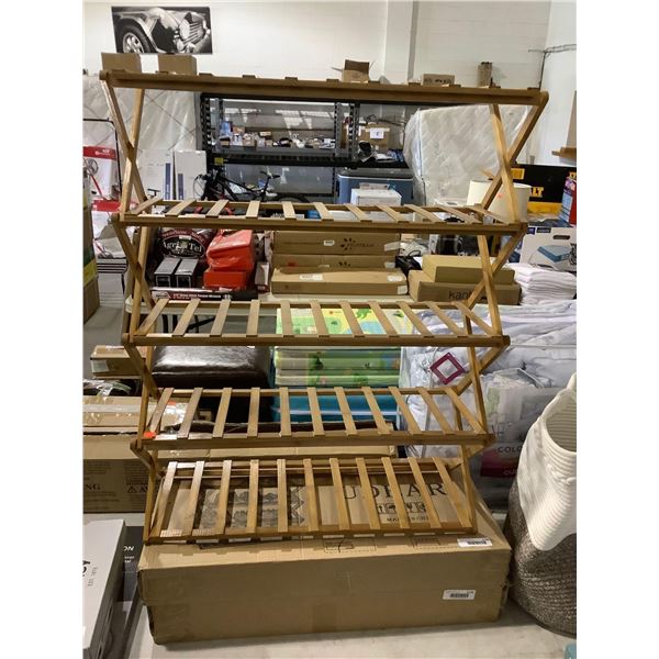 Udear Bamboo 5-Tier Shoe Rack