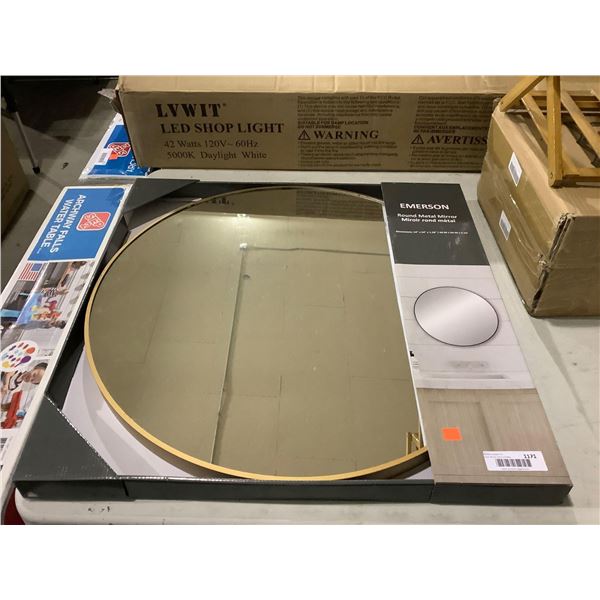 Emerson Round Metal Mirror (24in x 24in x 1.18in)