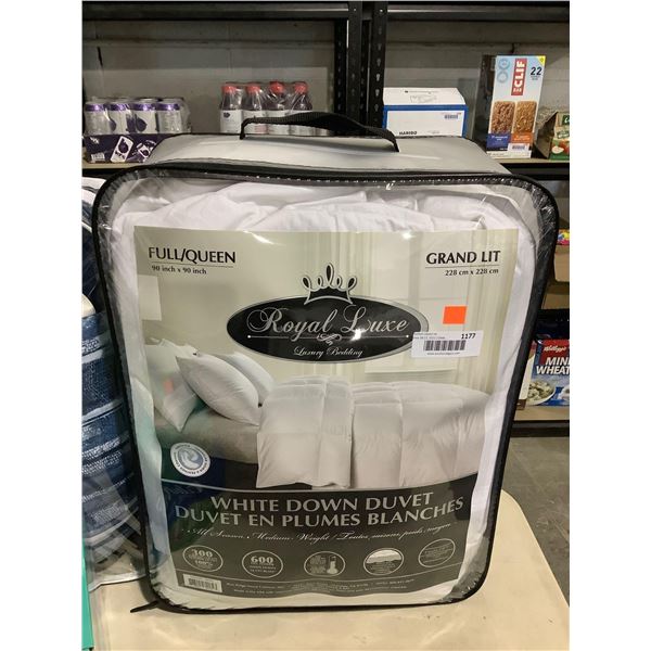 Royal Luxe Queen Size White Down Duvet