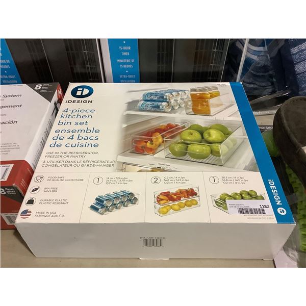 iDesign 4-Piece Kitchen Bin Set