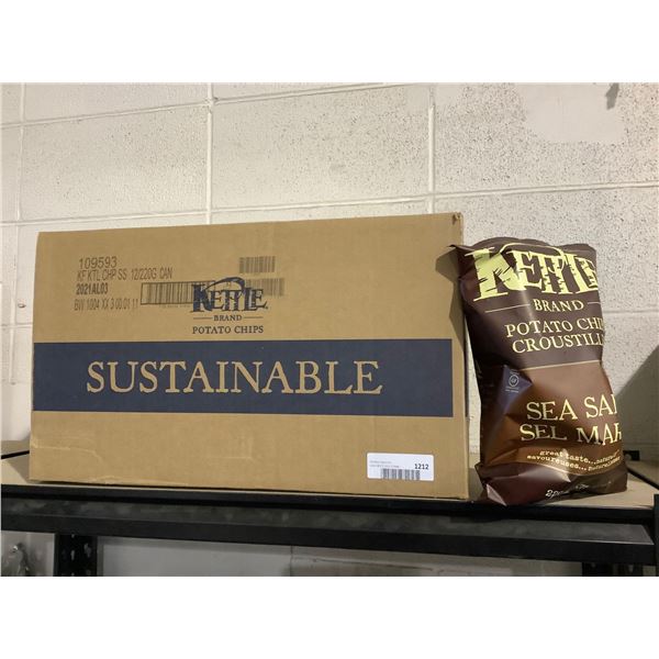 Case of Kettle Brand Sea Salt Potato Chips (12 x 220g)