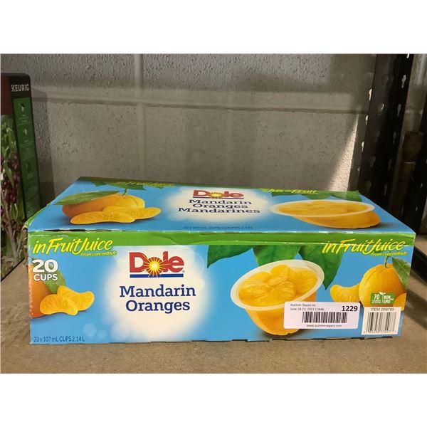 Dole Mandarin Orange Fruit Cups (20 x 107mL)