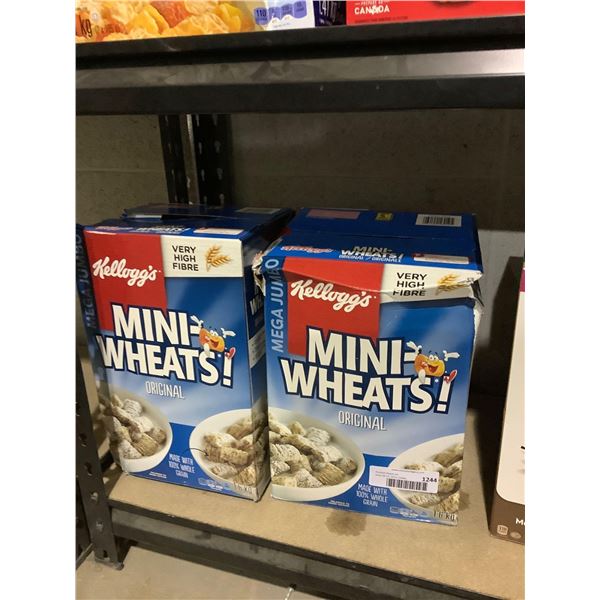 Kellogs Mini Wheats Cereal Jumbo Size Lot of 2
