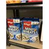 Image 1 : Kellogs Mini Wheats Cereal Jumbo Size Lot of 2