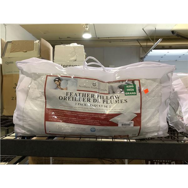 Northern Feather Canada King Size Feather Pillow 2-Pack