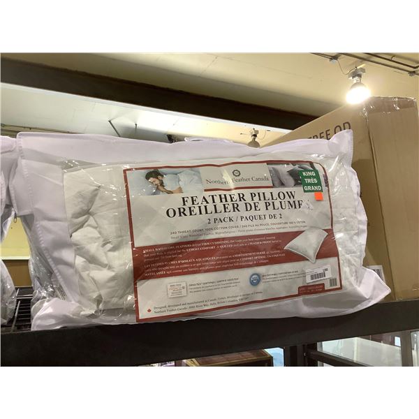 Northern Feather Canada King Size Feather Pillow 2-Pack