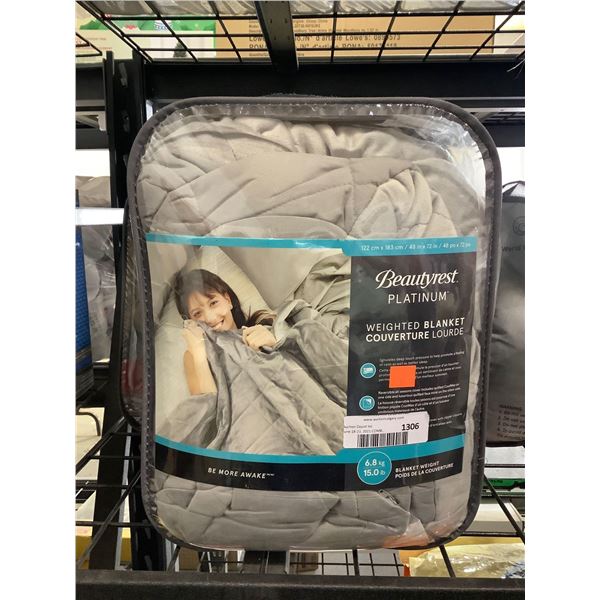 Beautyrest Platinum Weighted Blanket 15lbs (48in x 72in)