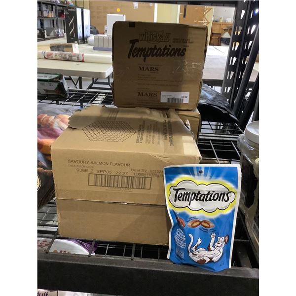 Case of Temptations Salmon Flavor Cat Treats (12 x 85g)