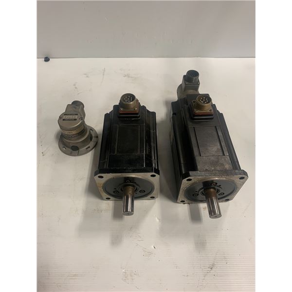 (2) - Mitsubishi HA 80C-SS AC Servo Motors w/Encoders