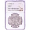 Image 1 : 1880-CC $1 Morgan Silver Dollar Coin NGC MS63