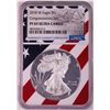 Image 1 : 2018-W $1 Proof American Silver Eagle Coin NGC PF69 Ultra Cameo Congratulations Flag