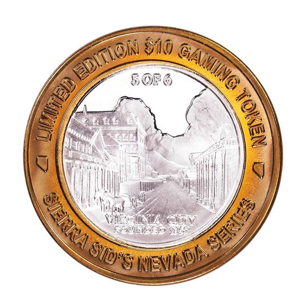 .999 Silver Sierra Sids Sparks, Nevada $10 Casino Limited Edition Gaming Token