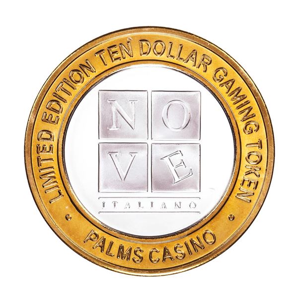 .999 Silver Palms Casino Las Vegas, NV $10 Casino Limited Edition Gaming Token