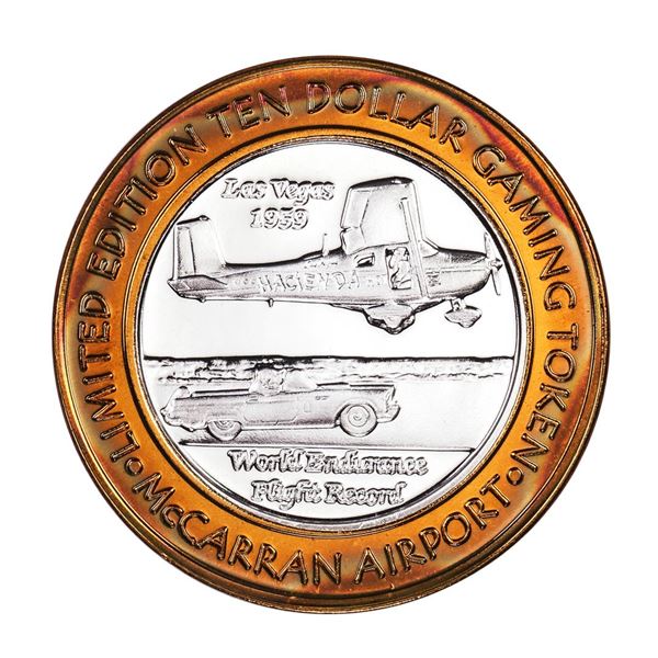 .999 Silver McCarran International Airport $10 Casino Limited Edition Gaming Token