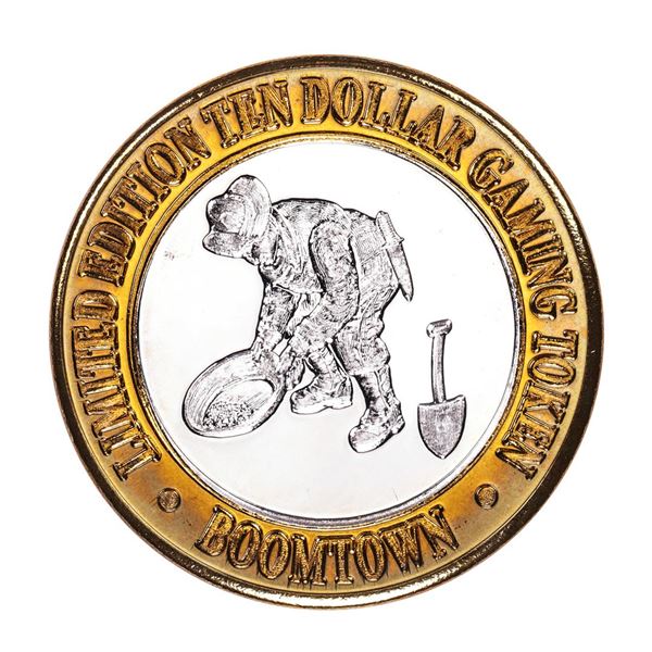 .999 Fine Silver Boomtown Las Vegas, Nevada $10 Limited Edition Gaming Token