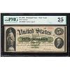 Image 1 : 1861 $5 Demand Note New York Fr.1 PMG Very Fine 25
