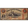 Image 1 : 1861 Bank of the State of Georgia Savannah, Georgia Obsolete Banknote