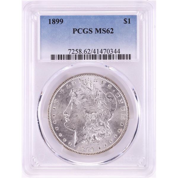 1899 $1 Morgan Silver Dollar Coin PCGS MS62