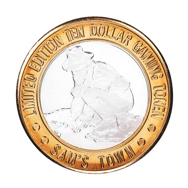 .999 Silver Sam's Town Las Vegas $10 Casino Limited Edition Gaming Token