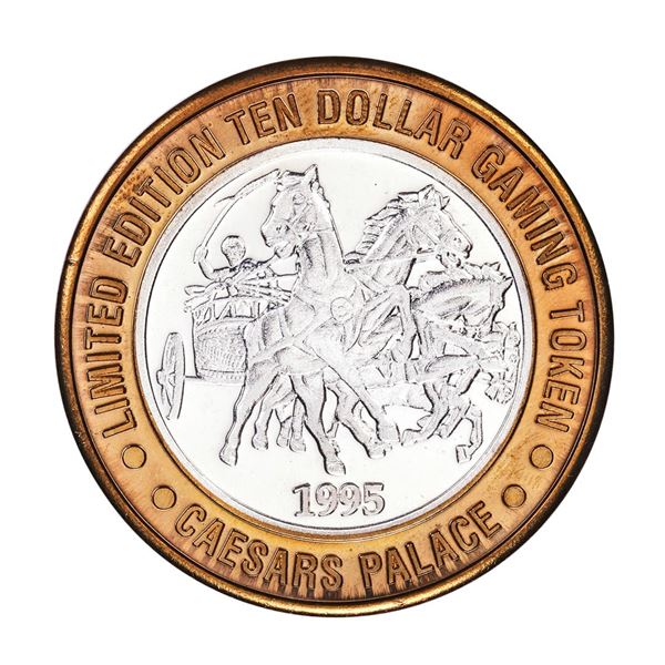 .999 Fine Silver Caesars Palace Las Vegas $10 Limited Edition Gaming Token