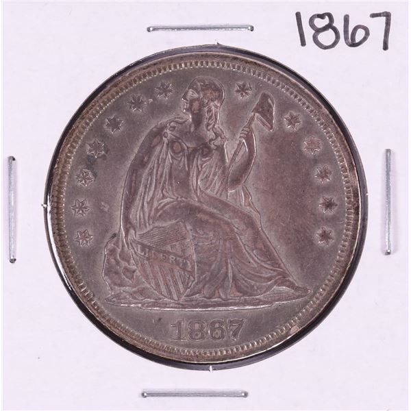 1867 Seated Liberty Silver Dollar