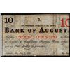 Image 1 : 1863 Bank of Augusta Ten Cents Obsolete Bank Note