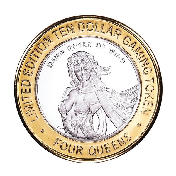 .999 Silver Four Queens Casino Hotel Las Vegas $10 Limited Edition Gaming Token
