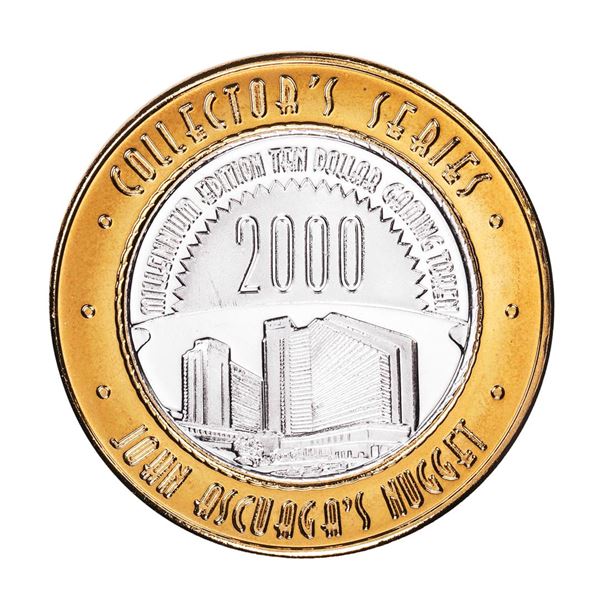 .999 Fine Silver John Ascuaga's Nugget Sparks, NV $10 Limited Edition Gaming Token