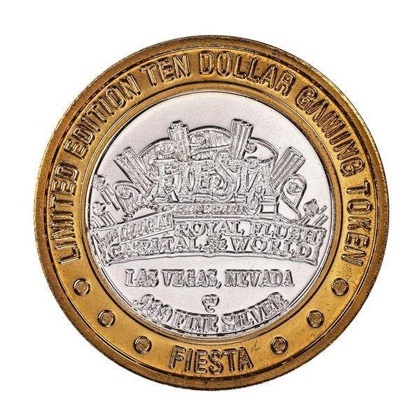 .999 Silver Fiestas Slothouse Las Vegas $10 Casino Limited Edition Gaming Token