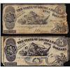 Image 1 : Lot of (2) 1863 $5 The State of Louisiana Baton Rouge, LA Obsolete Banknotes