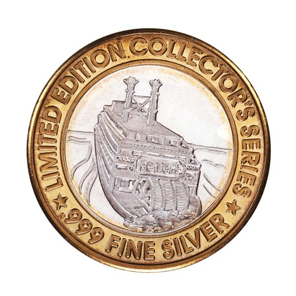 .999 Silver Harrah's Tunica, Mississippi $10 Casino Limited Edition Gaming Token