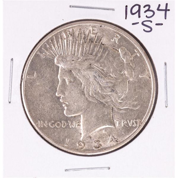 1934-S $1 Peace Silver Dollar Coin