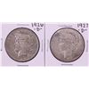 Image 1 : Lot of 1926-D & 1927-D $1 Peace Silver Dollar Coins