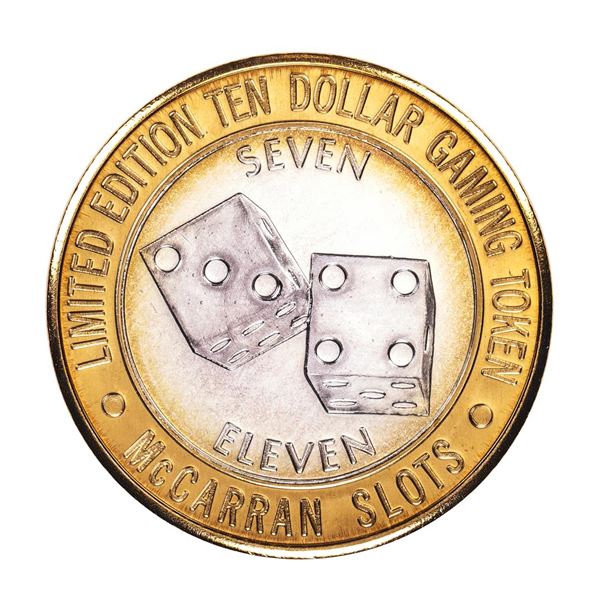 .999 Silver McCarran International Airport $10 Casino Limited Edition Gaming Token