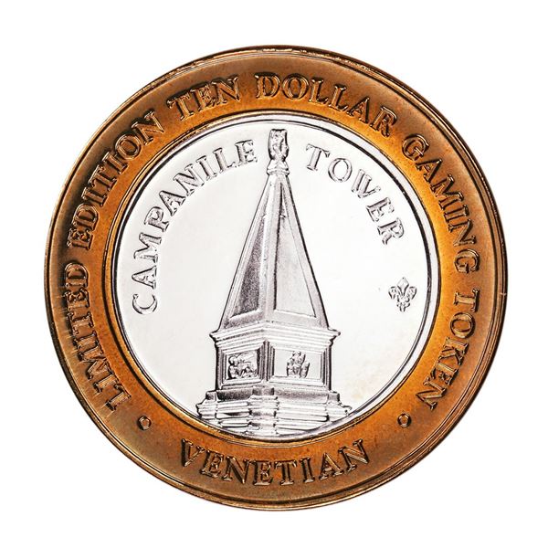 .999 Silver The Venetian Las Vegas Nevada $10 Casino Limited Edition Gaming Token