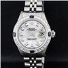 Image 1 : Rolex Ladies Stainless Steel Mother Of Pearl Diamond & Sapphire Datejust Wristwatch