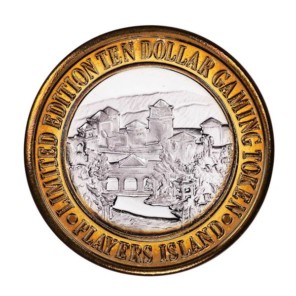 .999 Fine Silver Players Island Casino $10 Casino Limited Edition Gaming Token